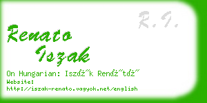 renato iszak business card